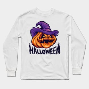 Halloween pumpkin head Long Sleeve T-Shirt